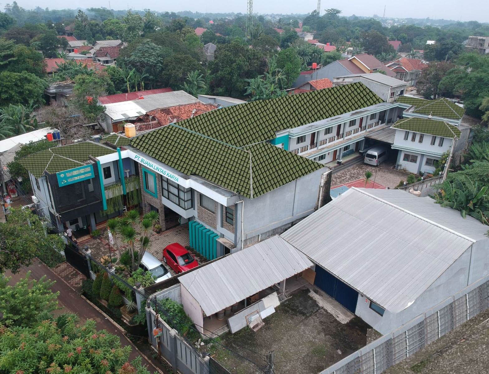 Kantor pusat PT. Buana Lintas Karya tampak udara