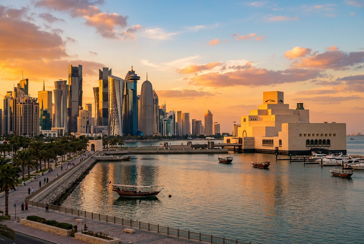 Doha skyline — kawasan Oman & Qatar